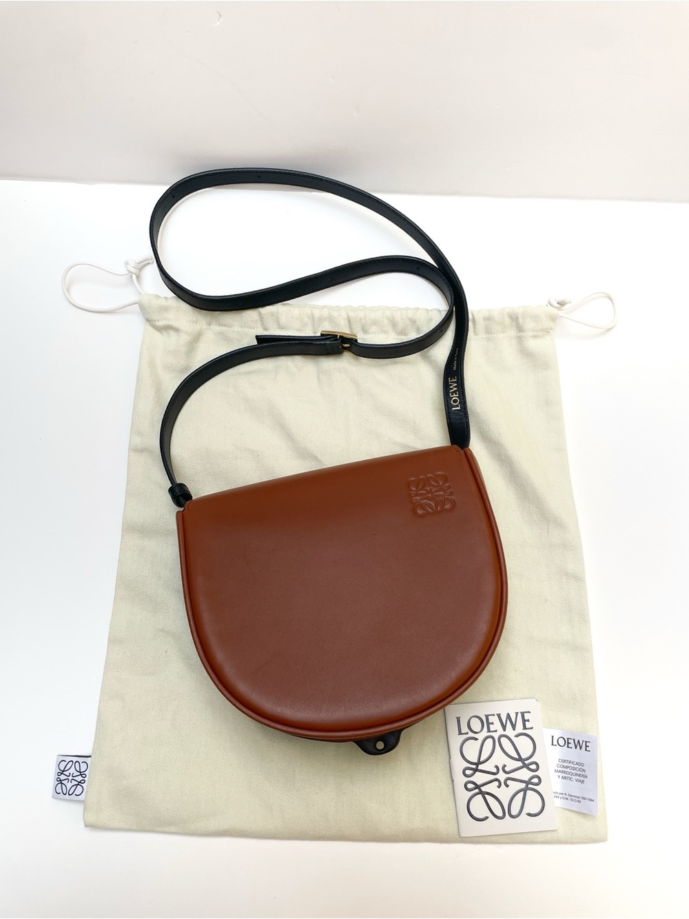 LOEWE Heel Duo Leather Crossbody Bag